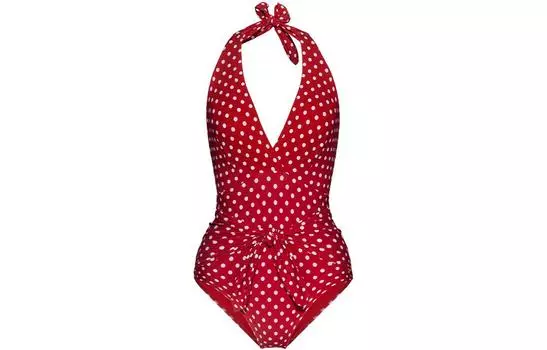Слитные купальники женские Atlantic Beach, Red with White Polka Dot