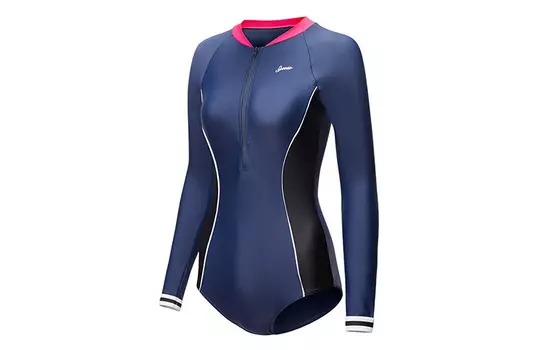 Слитные купальники женские Speedo, черный/синий