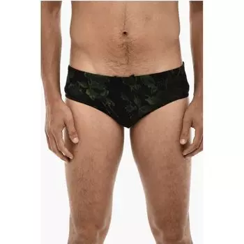 Слитные плавки с принтом Dsquared2, Black