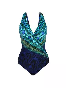 Слитный купальник Alhambra с запахом Miraclesuit Swim, синий