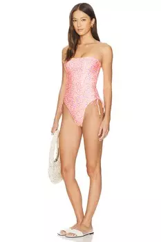 Слитный купальник-бандо со сборками Kulani Kinis, цвет sherbert shimmer