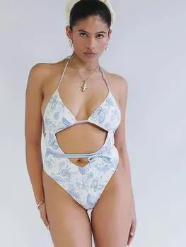 Слитный купальник Gemma, принт бабочки