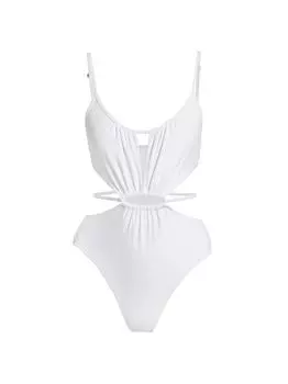 Слитный купальник Genesis Cut Out SIMKHAI, белый