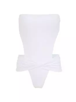 Слитный купальник Kieza с вырезами ViX by Paula Hermanny, белый