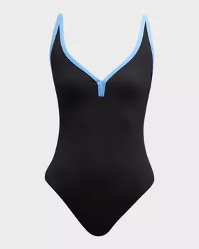 Слитный купальник Maria с контрастной отделкой Lisa Marie Fernandez