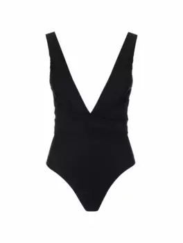 Слитный купальник с драпировкой Zimmermann, черный