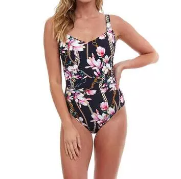 Слитный купальник с квадратным вырезом на побережье Амальфи Gottex, цвет got amalfi coast