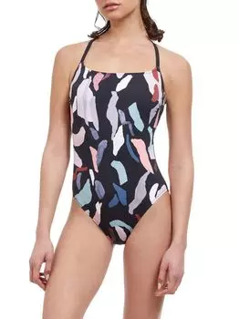 Слитный купальник с принтом Gottex Swimwear, черный