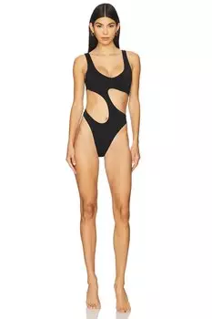 Слитный купальник с вырезами Harlow от Riot Swim, black
