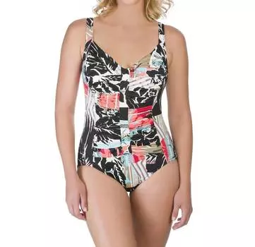 Слитный купальник со сборками в узоре Sense Shape Solver, цвет pattern sense