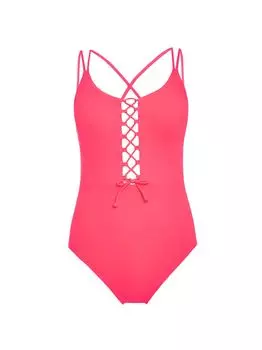 Слитный купальник со шнуровкой Jelly Beans Skinny Dippers, красный