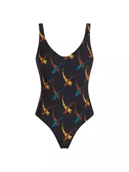 Слитный купальник Verona с принтом Valimare, черный
