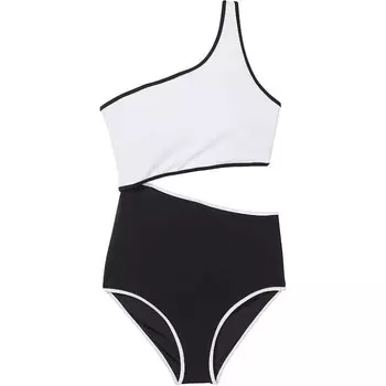Слитный купальник женский белый черный/черно-белый Victoria'S Secret