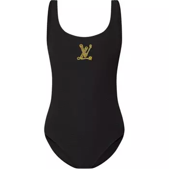 Слитный купальник женский черный Louis Vuitton