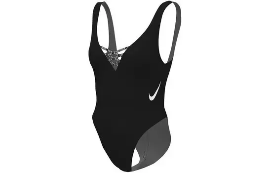 Слитный купальник женский черный Nike