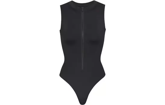 Слитный купальник женский черный Skims