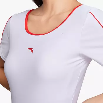 Слитный купальник женский чистый белый/темно-синий/ярко-красный Anta