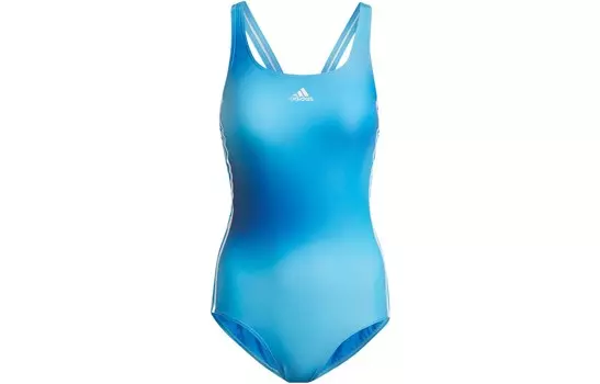 Слитный купальник женский синий Adidas