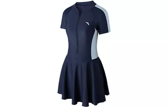 Слитный купальник женский темно-синий/светло-серый Anta