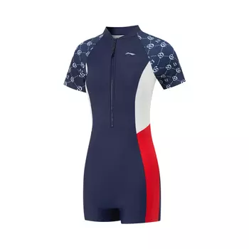 Слитный женский купальник LiNing Swimming Series, темно-синий