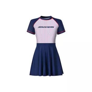 Слитный женский купальник Skechers, темно-синий