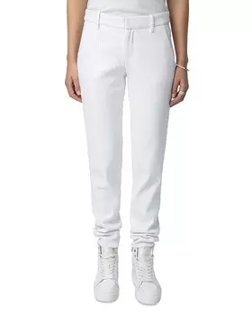 Сливовые брюки с пайетками Zadig & Voltaire, белый