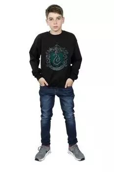 Слизеринская хлопковая толстовка Harry Potter, черный