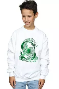 Слизеринская толстовка со змеей Harry Potter, белый