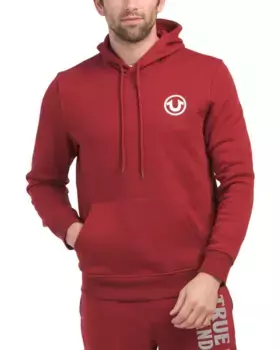 Слоеная толстовка с капюшоном True Religion, красный