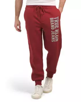 Слоеные джоггеры True Religion, красный
