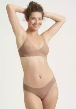Sloggi бюстгальтер без косточек "ZERO Microfibre 2.0 Soft bra", мягкий бюстгальтер, без косточек, бесшовный, коричневый