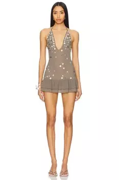 Слойное мини-платье Jaded London, grey