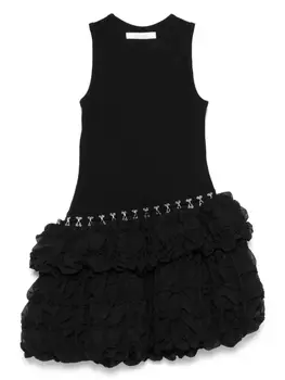 Сломанное мини-платье Rokh, черный