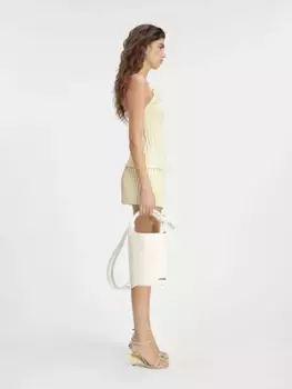 Сложенная майка Le haut maile pliss Jacquemus, светло-желтый