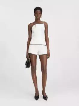 Сложенная майка Le haut maile pliss Jacquemus, белый