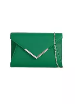 Сложенный клатч с металлической деталью KOKO COUTURE, зеленый