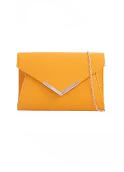 Сложенный клатч с металлической деталью KOKO COUTURE, оранжевый
