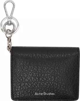 Сложенный кожаный кошелек Acne Studios, черный