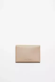 Сложенный кожаный кошелек Acne Studios, Taupe beige