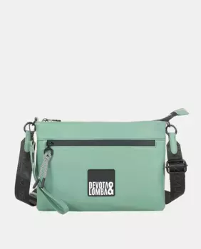 Сложная женская сумка через плечо бирюзового цвета Devota & Lomba