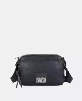 Сложная женская сумка через плечо черного цвета Devota & Lomba