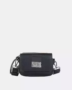 Сложная женская сумка через плечо черного цвета Devota & Lomba