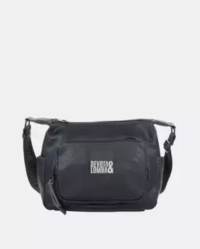 Сложная женская сумка через плечо черного цвета Devota & Lomba