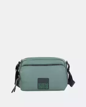 Сложная женская сумка через плечо зеленого цвета Devota & Lomba