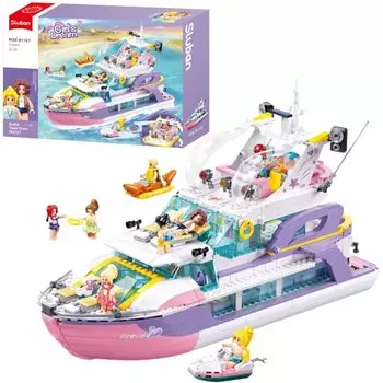 Sluban Blocks Yacht Ship Cruise Boat Friends Girls Dream 1108 деталей