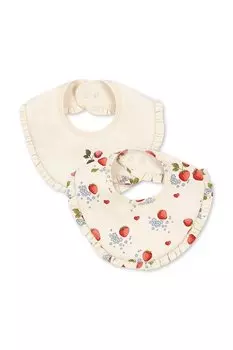 Слюнявчик BASIC 2 PACK FRILL BIB (2 шт) Konges Sljd, бежевый