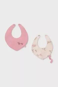 Слюнявчик детский (2 шт.) Mayoral Newborn, розовый