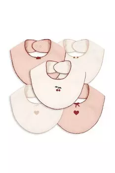 Слюнявчик детский MINNA 5 шт в упаковке Konges Sljd, бежевый