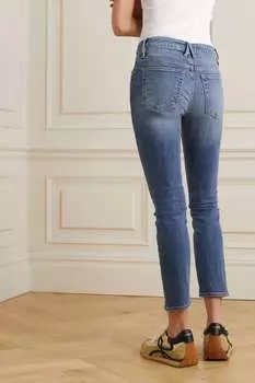 SLVRLAKE Узкие укороченные джинсы Lou Lou со средней посадкой, синий