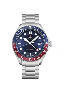 См34095.03 стальные мужские наручные часы Swiss Military By Chrono, серебряный